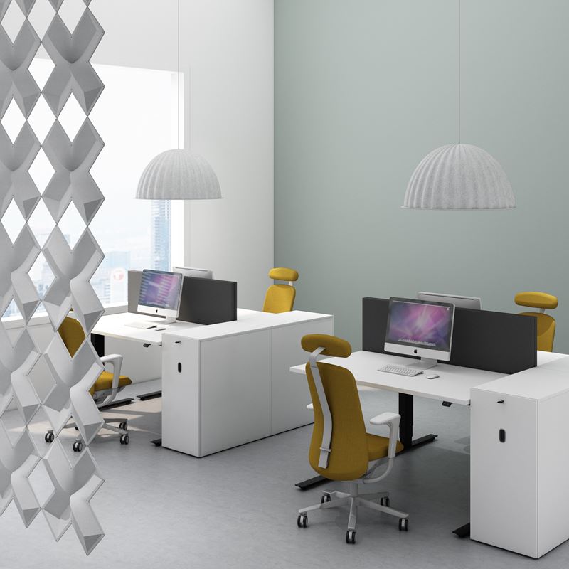 Kontorsstol HÅG SoFi 7300, nackstöd, silverkryss, dimblå