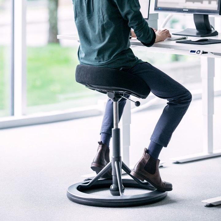 Sadelstol BackApp 2.0, svart