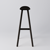 High Barstool Arc, H800, black stained ash