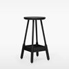 Bar stool Albert, Black-stained Oak, SH750