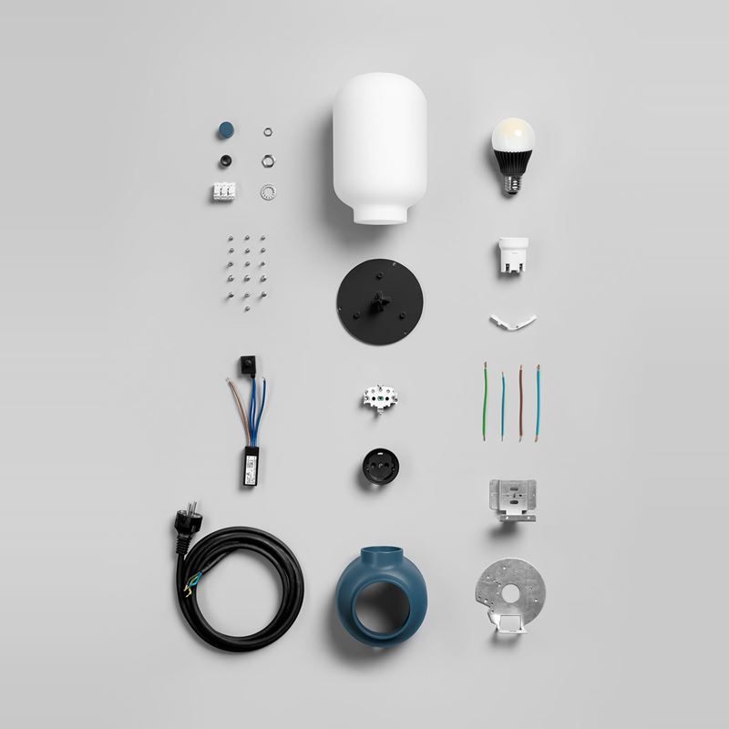 Desk lamp with power outlet, Plug lamp, white