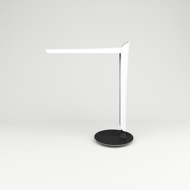 Skrivbordslampa LED, Tulip, svart insida, vit utsida