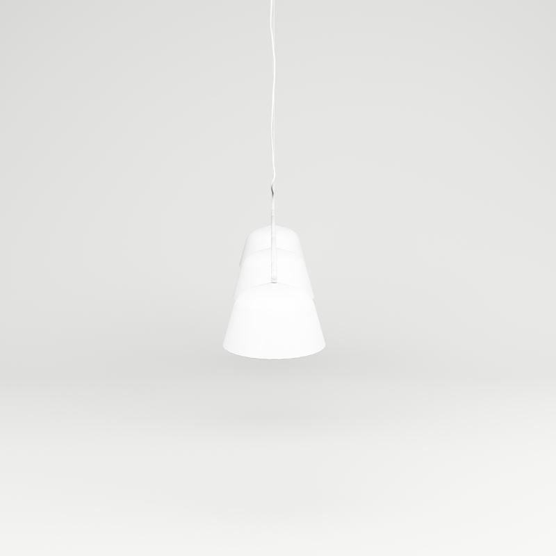 Pendlad armatur Ambit på skena, vit