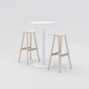 Caf&#233; Table Cone, &#216;700, H1060, White HPL, White
