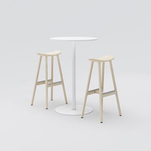 Cafébord Cone, Ø700, H1060, vit HPL, vit