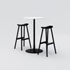 Coffee table Cone, &#216;700, H1060, white HPL, black