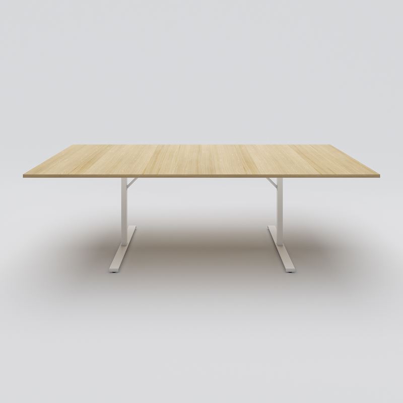 Konferensbord Access, 2400x1150x733, Ek faner, vit