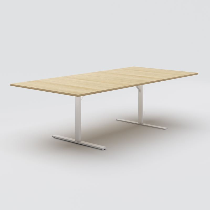 Konferensbord Access, 2400x1150x733, Ek faner, vit