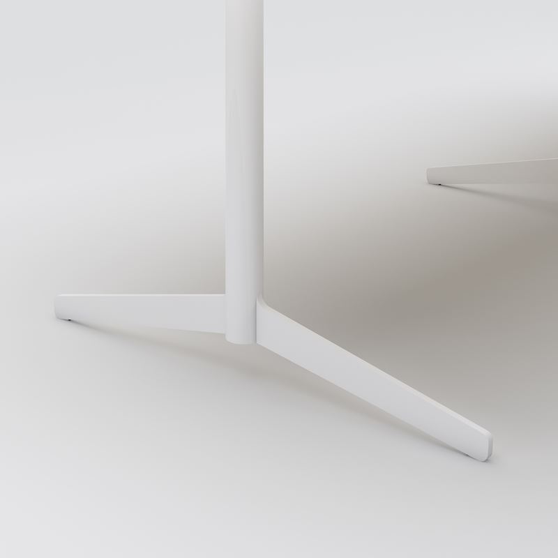 Konferensbord Feather, 2100x1100x730, Ask faner, vit