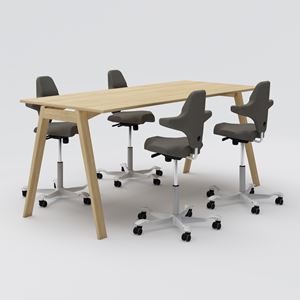 Projektbord Piece Wood, 2100x900 H900, Ek