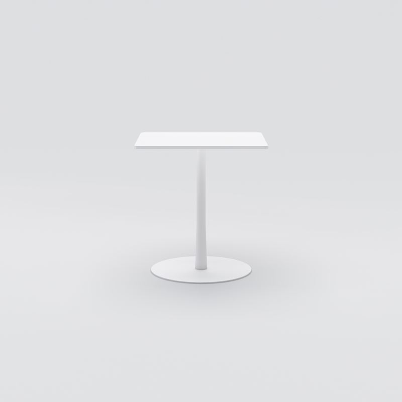 Cafébord Cone, 600x700, vit HPL, vit