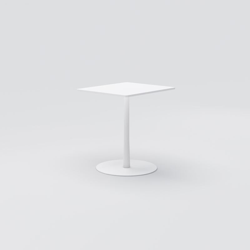 Cafébord Cone, 600x700, vit HPL, vit