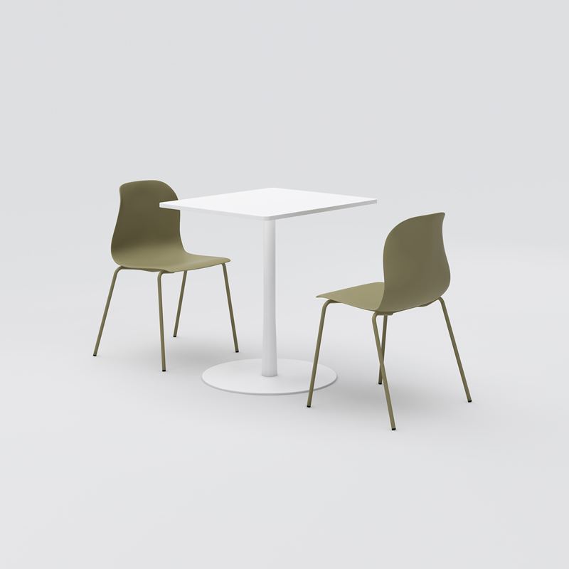 Coffee table Cone, 600x700, white HPL, white