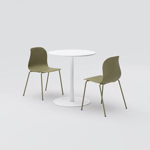 Cafébord Cone, Ø700, H730, vit HPL, vit