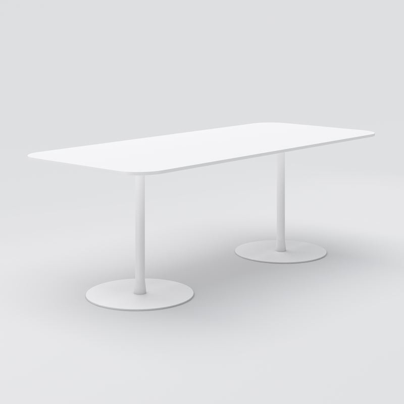 Lunchrumsbord Cone, 2100x900 vit/vit