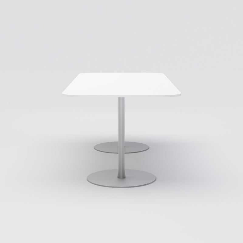 Cafébord Cone, 2100x900 vit/silver