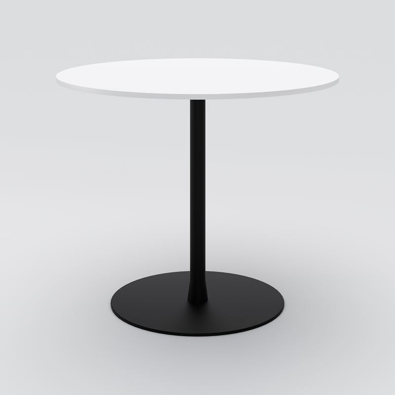 Lunchbord Cone, 4-pers. Ø900 H730, vit/svart