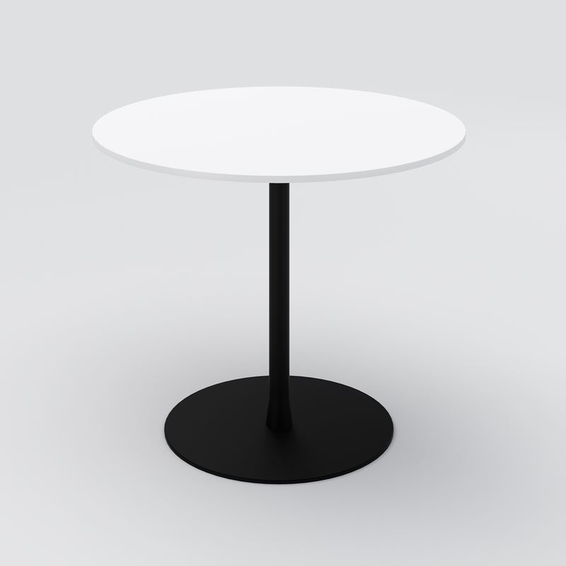 Lunchbord Cone, 4-pers. Ø900 H730, vit/svart