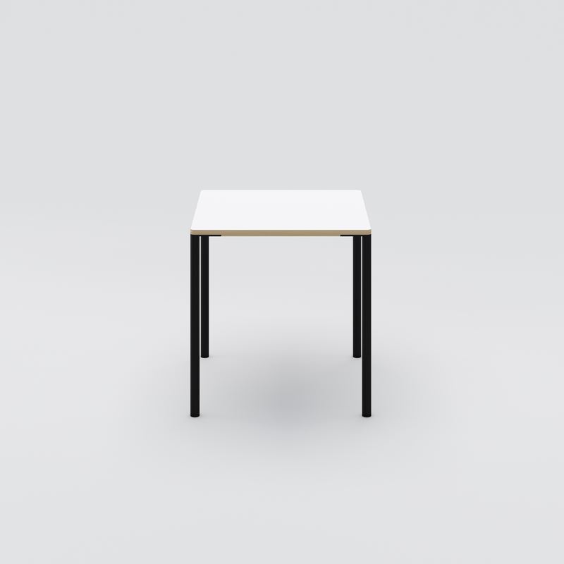 Lunch table Yack, 700x700 H730, white / black