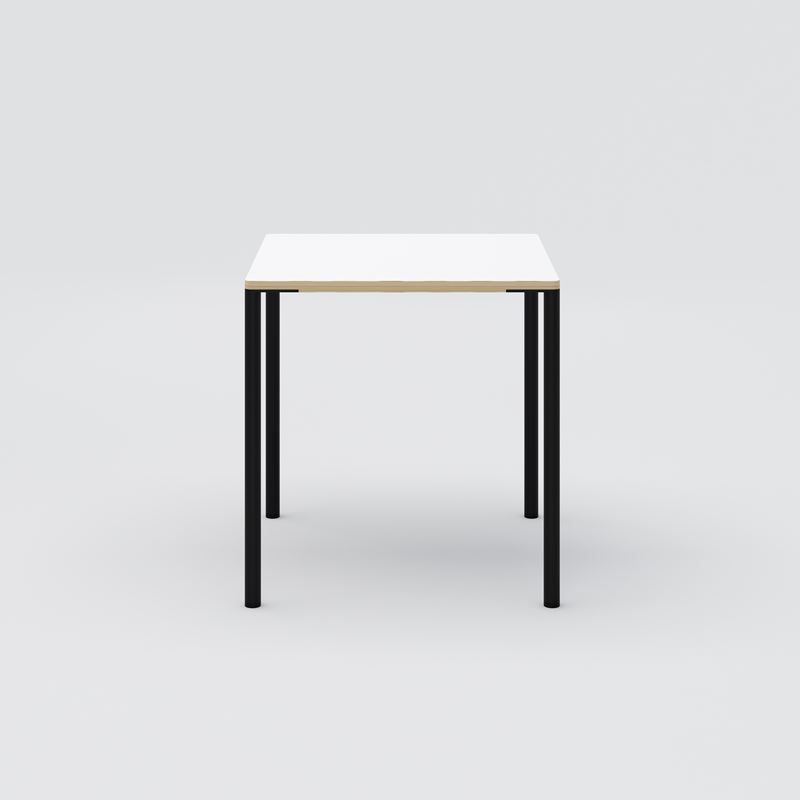 Lunch table Yack, 700x700 H730, white / black