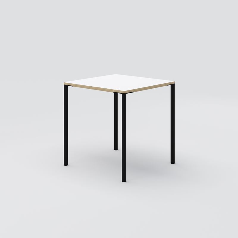 Lunch table Yack, 700x700 H730, white / black