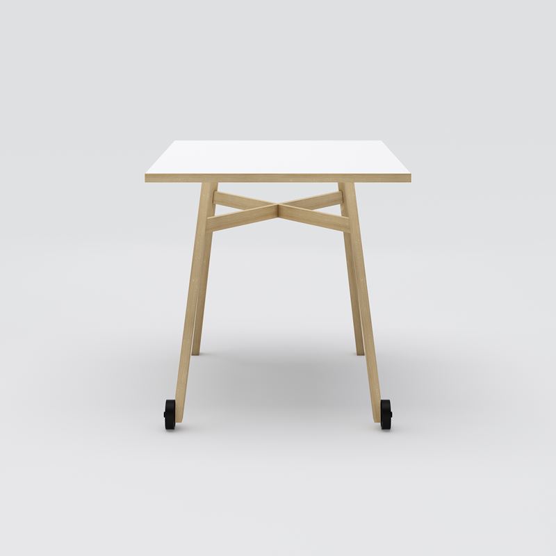 Mobilt bord Rolf 1300x700 H900, vitt/ek