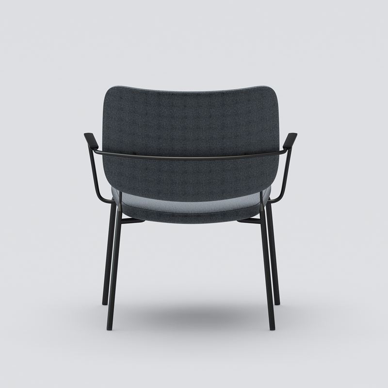 Lounge armchair Feather, Anthracite grey, black