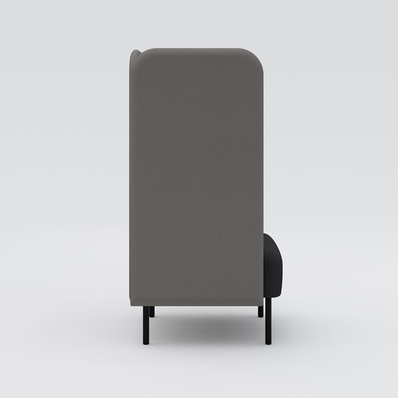 F&#229;t&#246;lj August, h&#246;g, gr&#229;/svart kl&#228;dsel