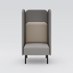 Fåtölj hög August, beige klädsel