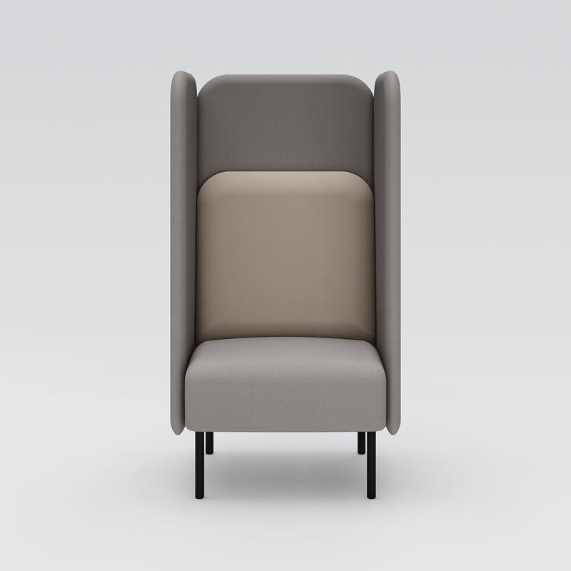 Fåtölj hög August, beige klädsel