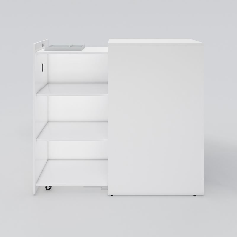 Side cabinet Access, 435x1250x800, white laminate, left