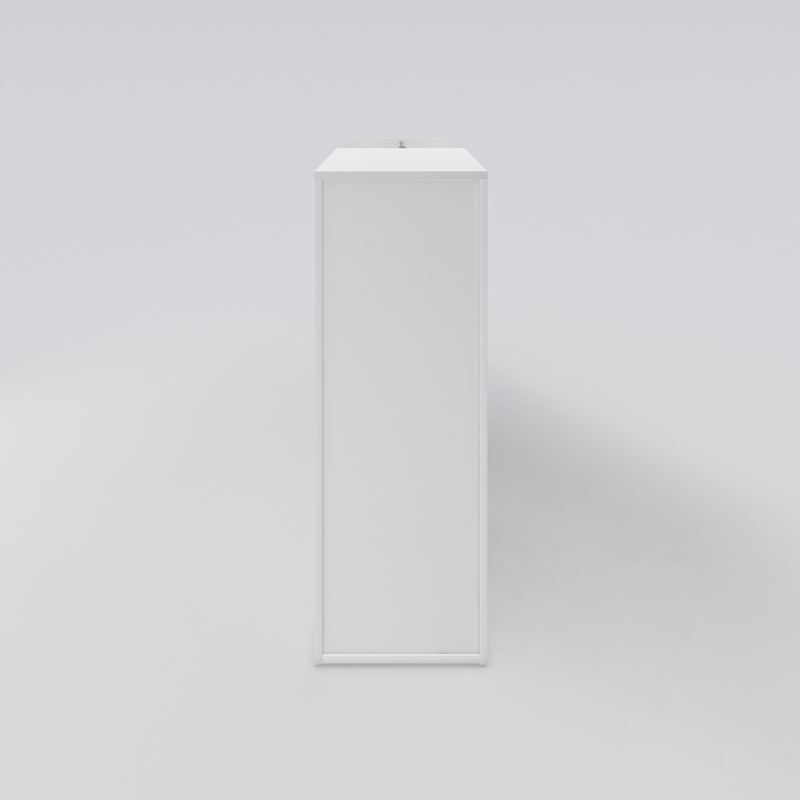 Sidoskåp Access, 435x1250x800, vit laminat, vänster