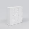Small compartment cabinet Access, 9 cabinets, white laminate, 1200x1250x432