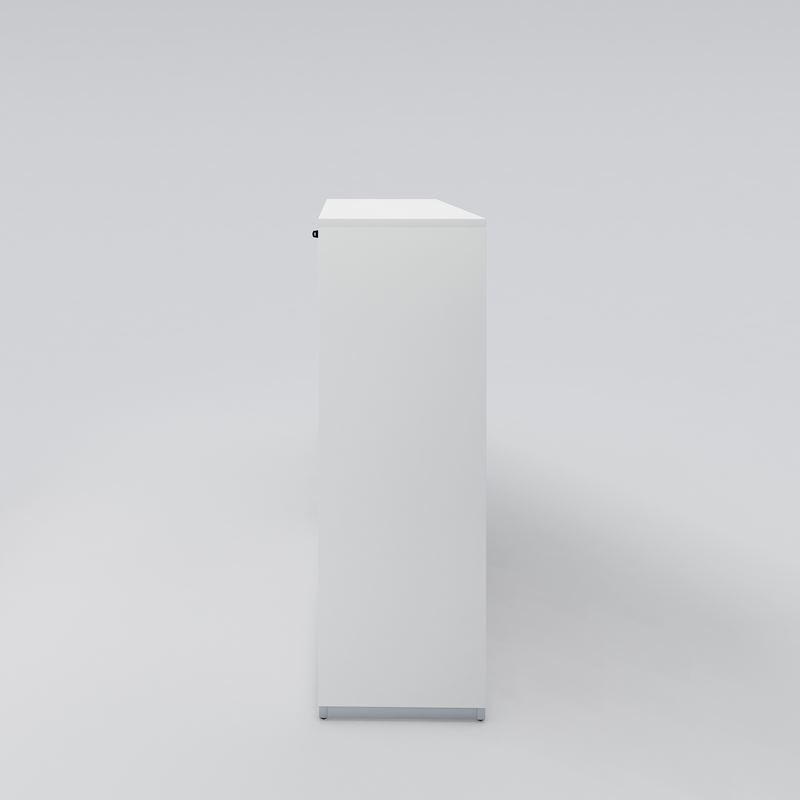 Kontorsskåp m. skjutdörr, Access, vit laminat, 1180x1193x416