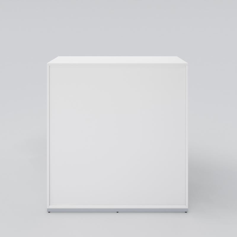 Kontorsskåp m. skjutdörr, Access, vit laminat, 1180x1193x416