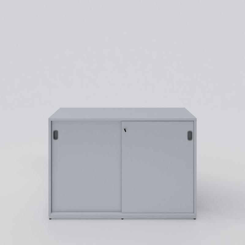 Kontorsskåp med skjutdörr, Access, ljusgrå, 1180x809x416