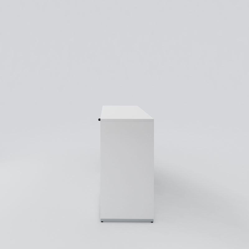 Office cabinet with sliding door, Access, white laminate, 1180x809x416