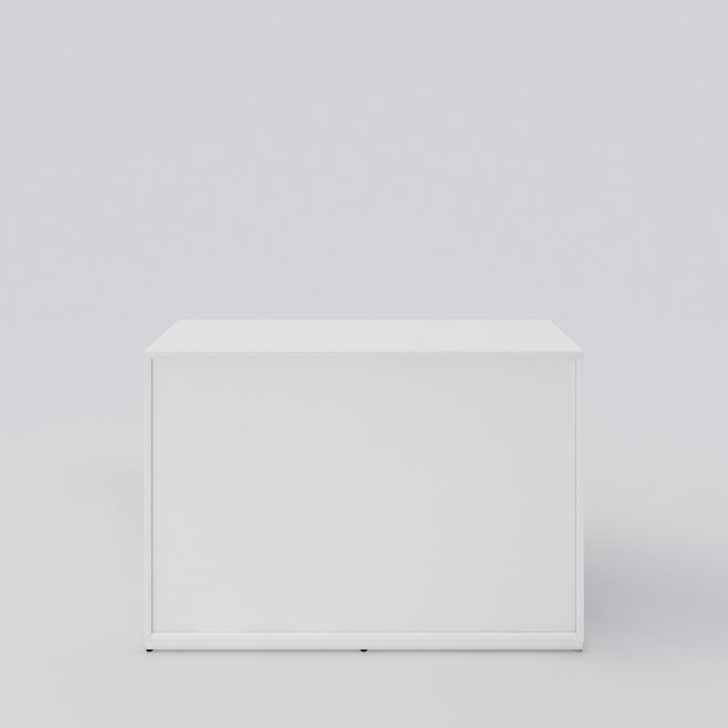 Office cabinet with sliding door, Access, white laminate, 1180x809x416