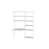 String workplace B, White, top + 2 high shelves