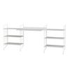 String workplace D, White, disc + 2 shelves
