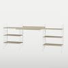 String workplace D, White / Ash, top + 2 shelves