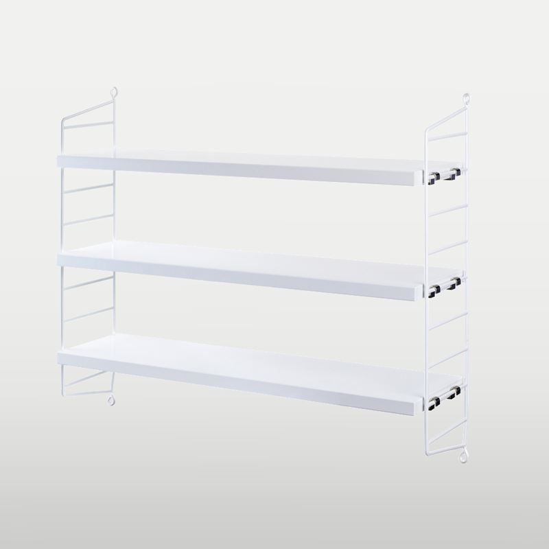 Stringhylla String Pocket, vit/vit