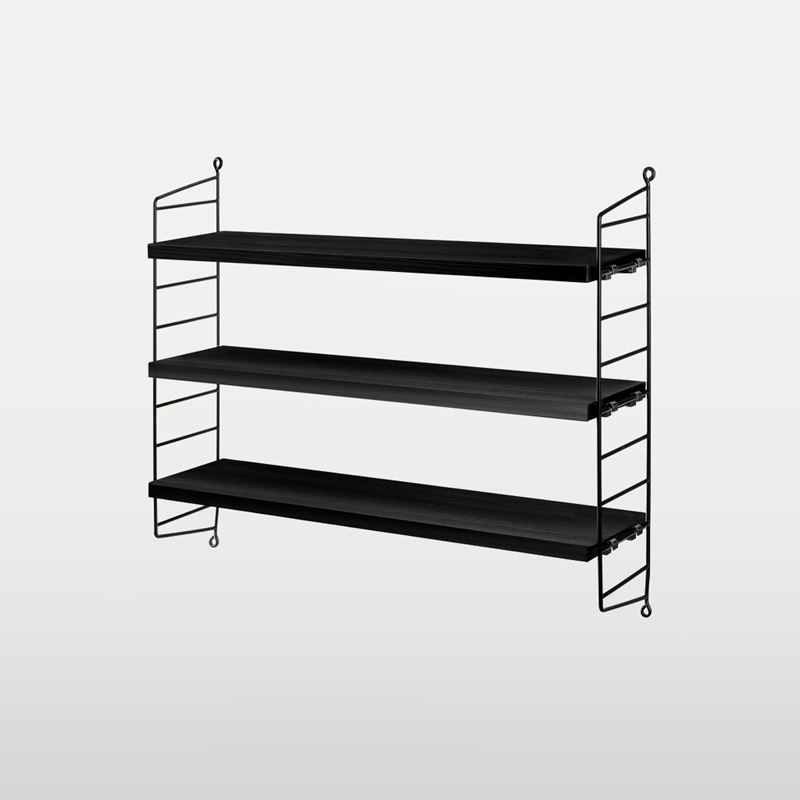 String String Pocket shelf, black / black ash