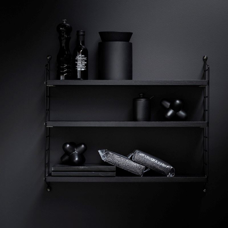 String String Pocket shelf, black / black ash
