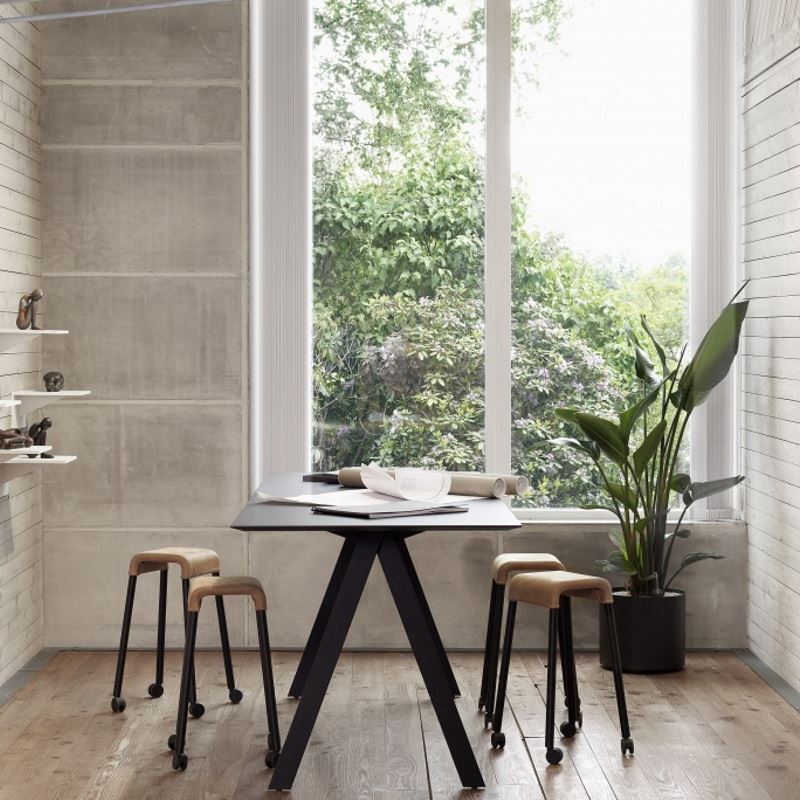 Eden växtkärl på hjul diam 50 svart