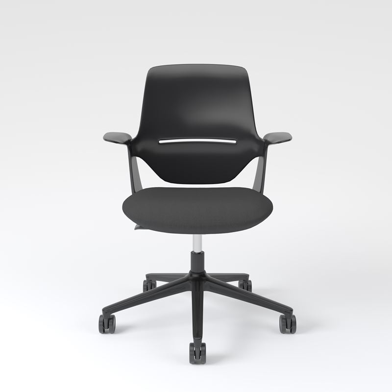 Desk chair Trillo, black with black seat
