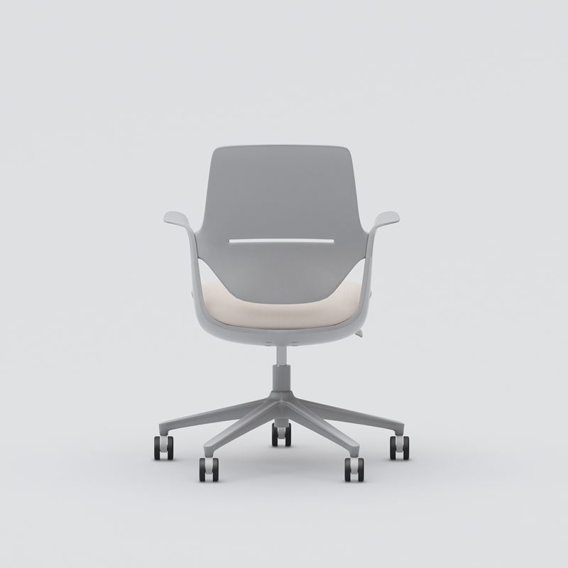 Skrivbordsstol Trillo, ljusgr&#229; med beige sits