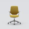 Desk chair Trillo, light gray dressed inside mustard