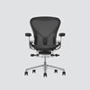 Office chair Aeron, Re-Mastered, [M] black, polished base