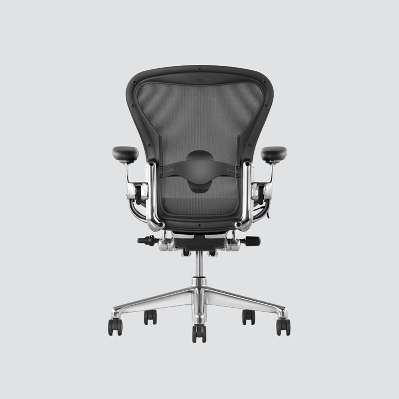 Kontorsstol Herman Miller - Aeron, Re-Mastered, [M] svart/alu